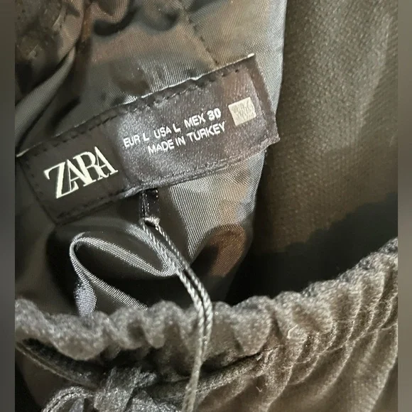Zara Black Jogger Pants, A Step-up From Run Of The Mill Joggers. large, NWOT - Picture 8 of 8